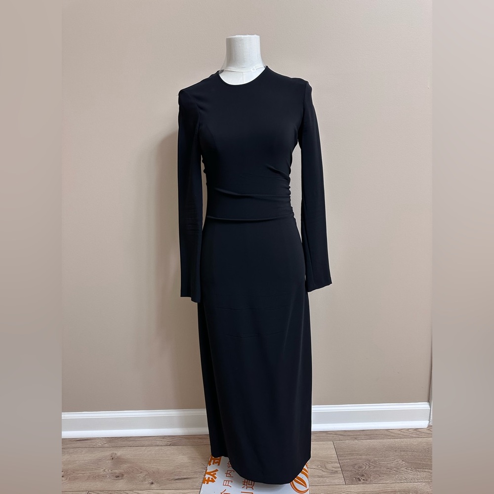 Zara Classic Black Long Sleeve Dress Size XS